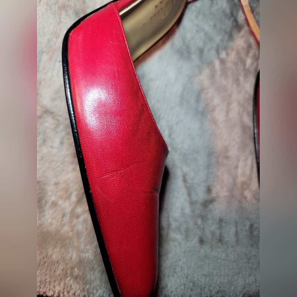 NEVER WORN Y2K VINTAGE WILD PAIR CINDY 18 60805 8800 ANKLE STRAP PUMPS CHROME - Picture 5 of 15